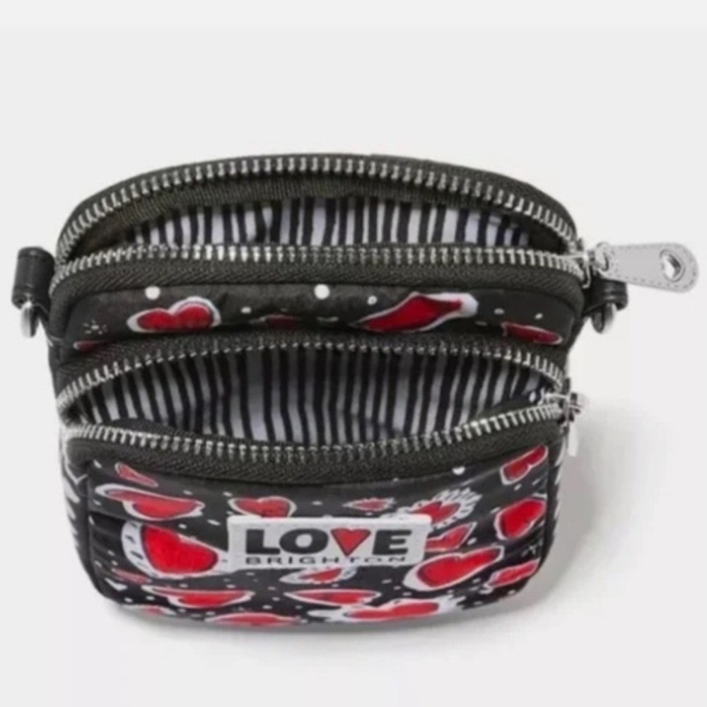 Brighton Hearts A‎ Flutter Utility Nylon Crossbody Phone Organizer Bag - Picture 3 of 7
